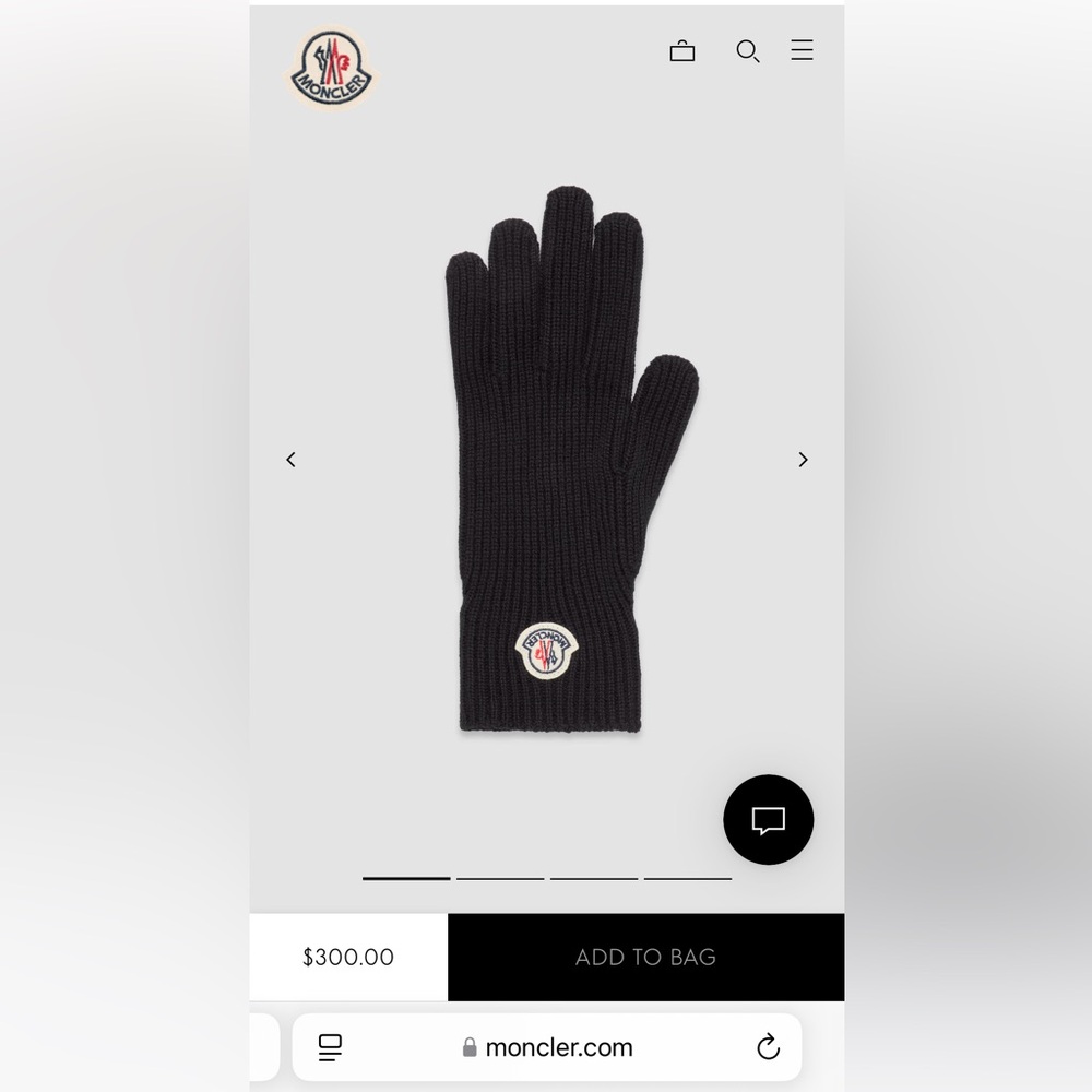 MONCLER Gloves size M